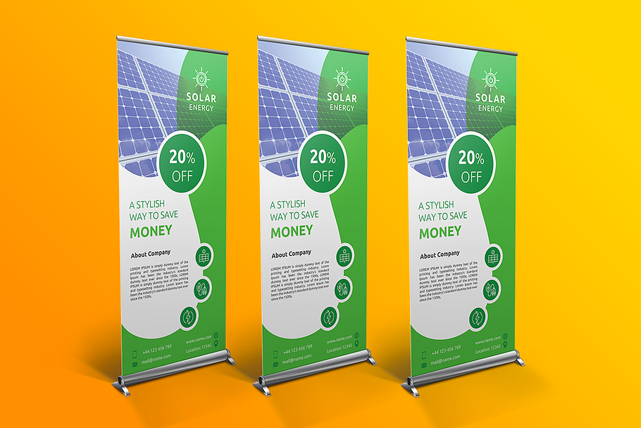 Solar Energy Roll Up Banner
