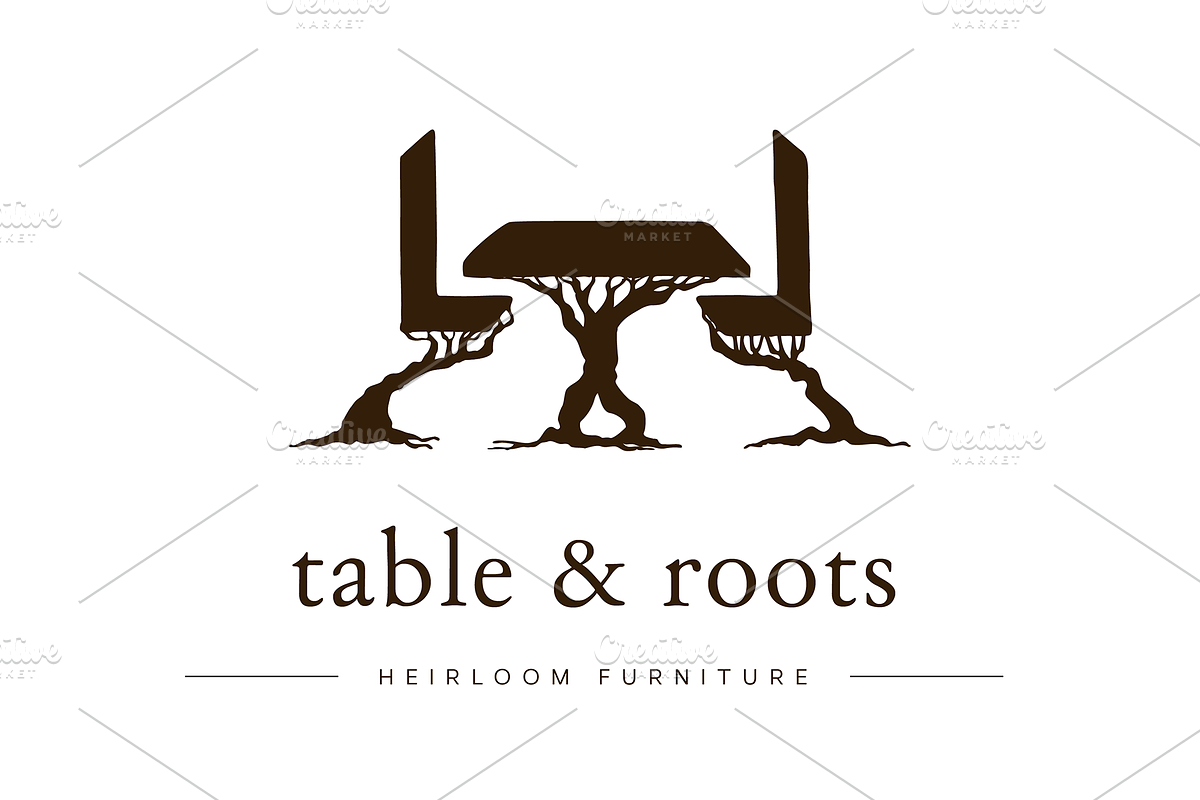 Table & Tree Roots / Furniture Logo in Logo Templates - product preview 8