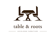 Table & Tree Roots / Furniture Logo