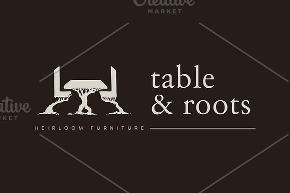 Table & Tree Roots / Furniture Logo in Logo Templates - product preview 3
