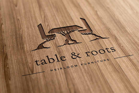 Table & Tree Roots / Furniture Logo in Logo Templates - product preview 7
