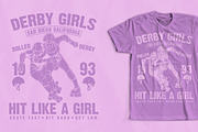 Roller Derby Girls T-Shirt Design