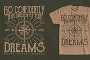 Direction Dreams Quote Tshirt Design