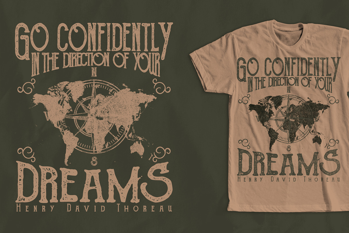 Vintage Quote T-Shirt Design in Illustrations - product preview 8