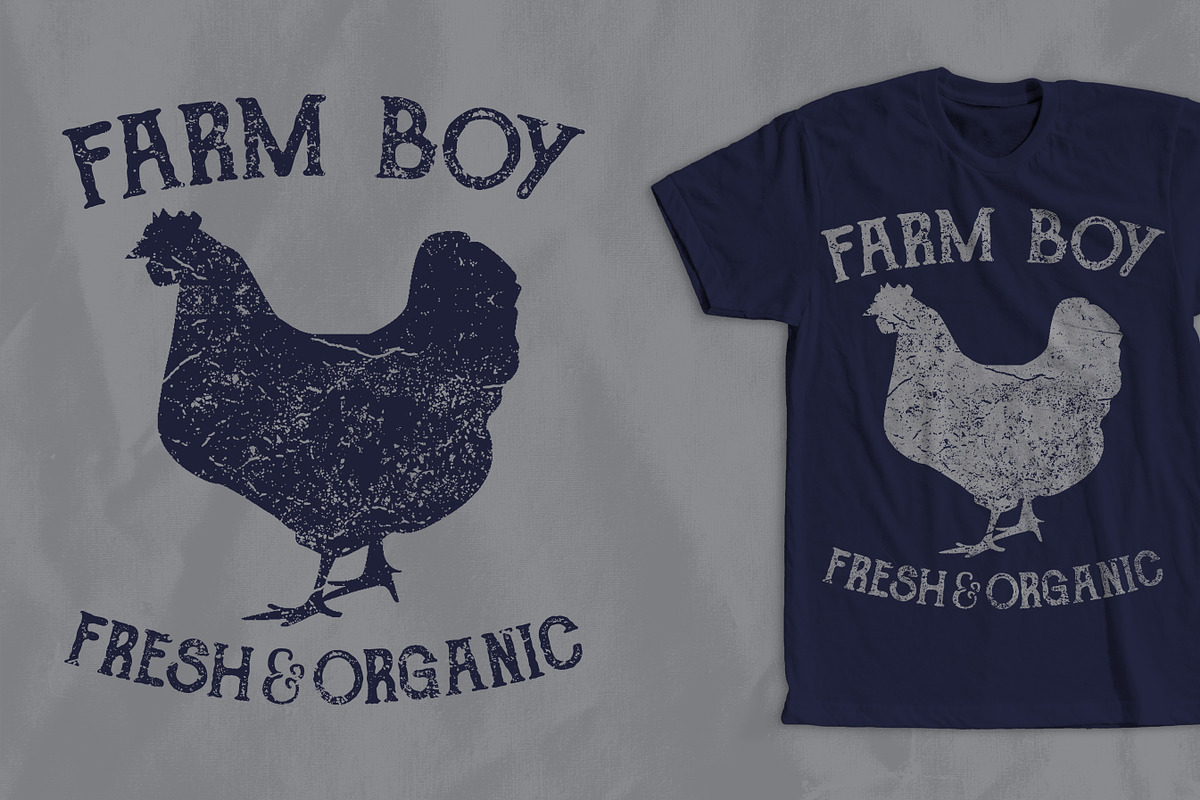 Farm Boy 2 T-Shirt Design in Illustrations - product preview 8