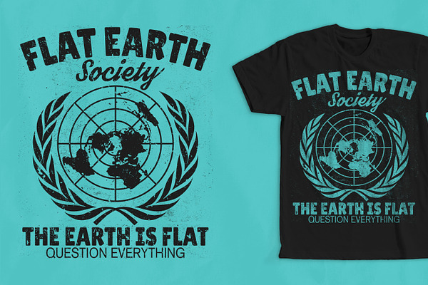 Flat Earth Society T-Shirt Design