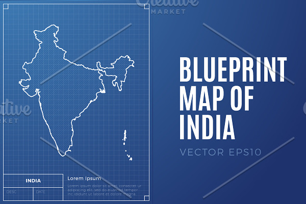 India Map Blueprint