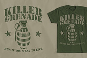 Grenade Vintage T-Shirt Design