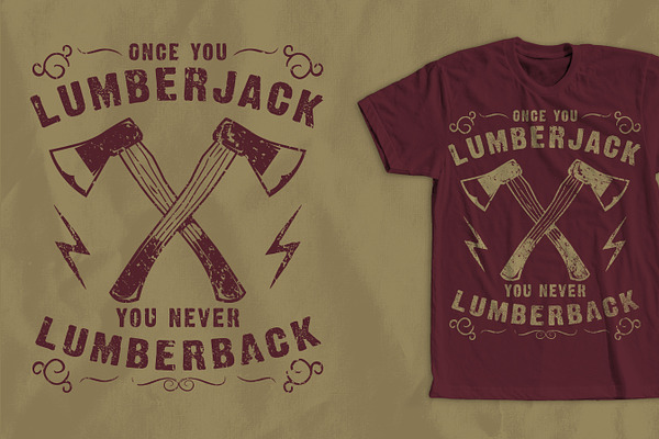 Lumberjack Vintage T-Shirt Design