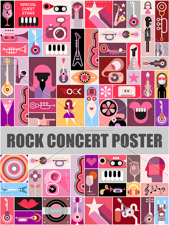 Two Rock Concert Poster designs in Illustrations - product preview 1