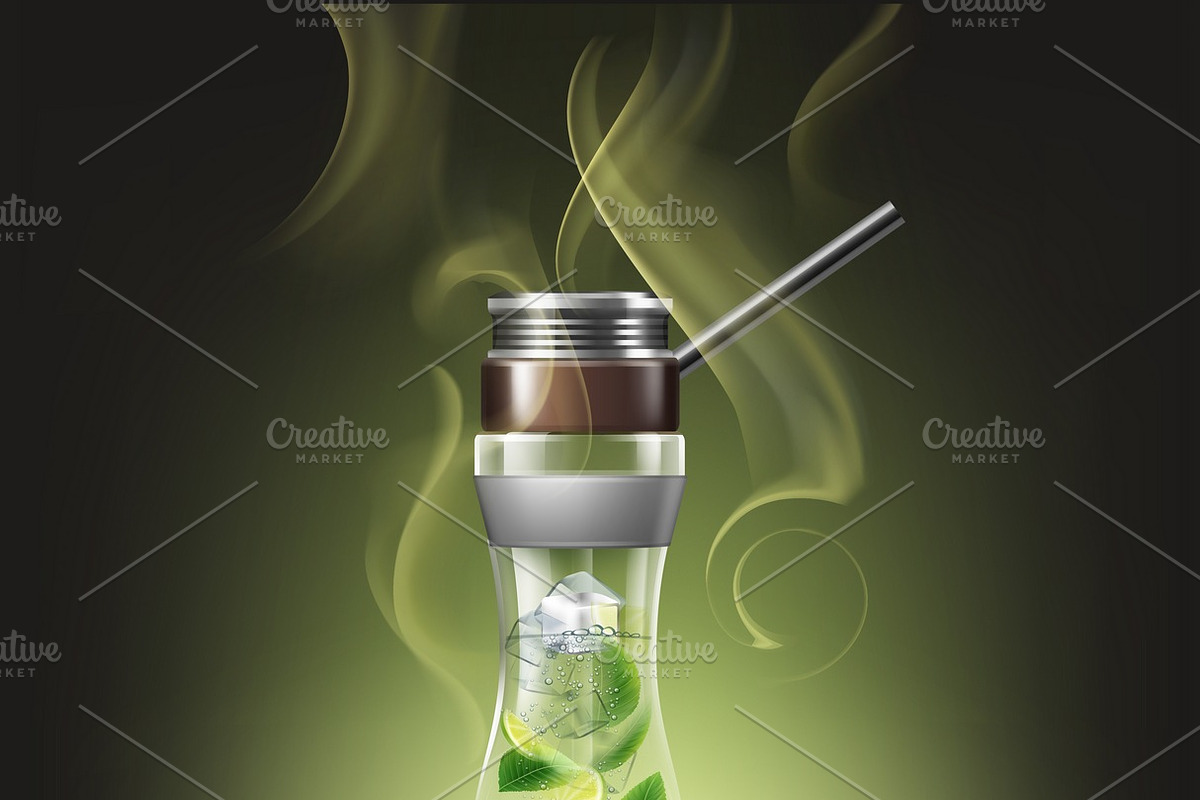 Hurricane glass hookah in Illustrations - product preview 8