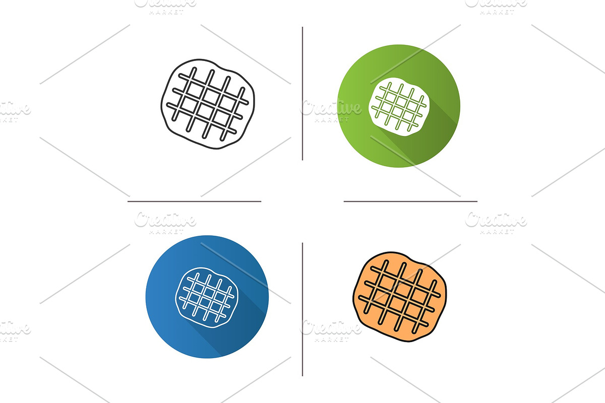 Belgian waffle icon in Graphics - product preview 8