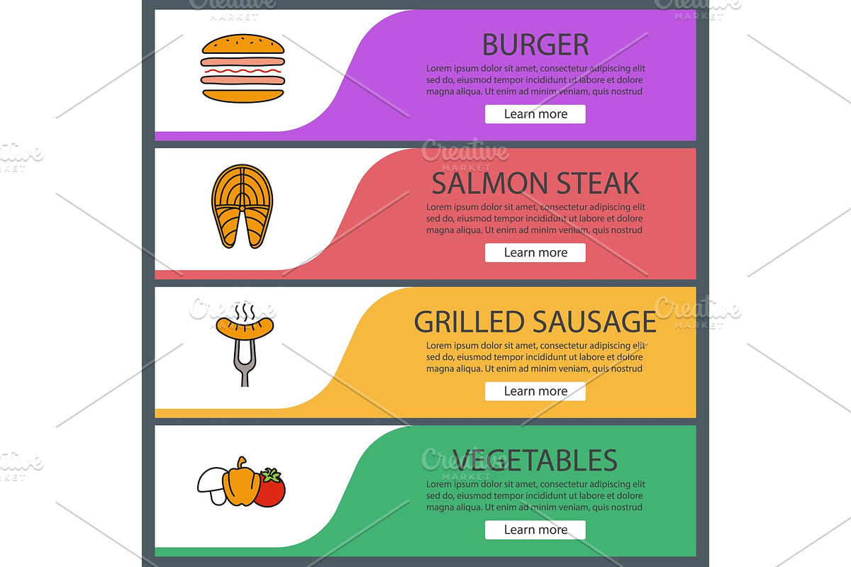 Barbecue web banner templates set in Graphics - product preview 8