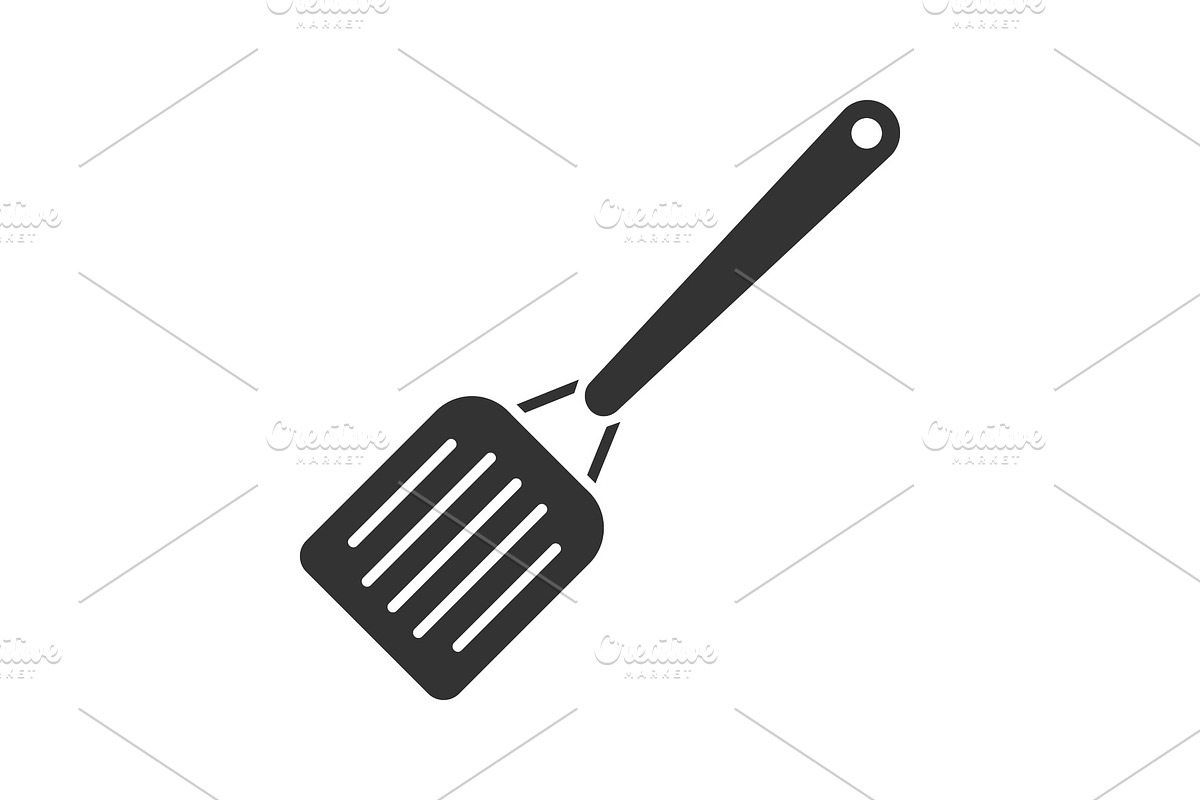 Kitchen spatula glyph icon in Graphics - product preview 8