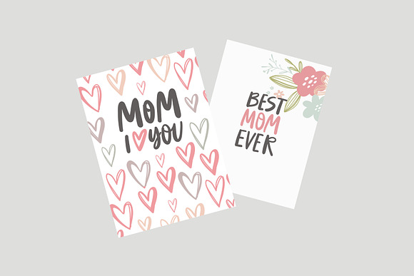 Mother's day card, lettering in Illustrations - product preview 4