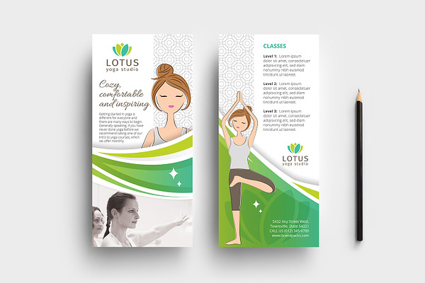 Yoga Studio DL Card Template
