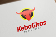 Head Bull Logo Template