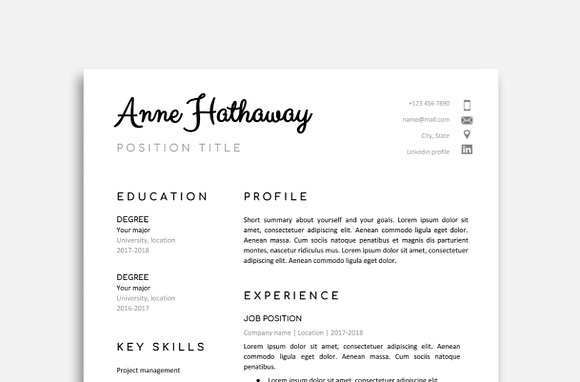 Google Doc Resume Template in Resume Templates - product preview 3