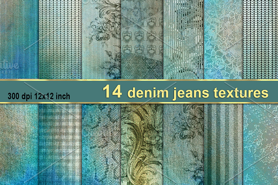 Vintage Denim jeans texture