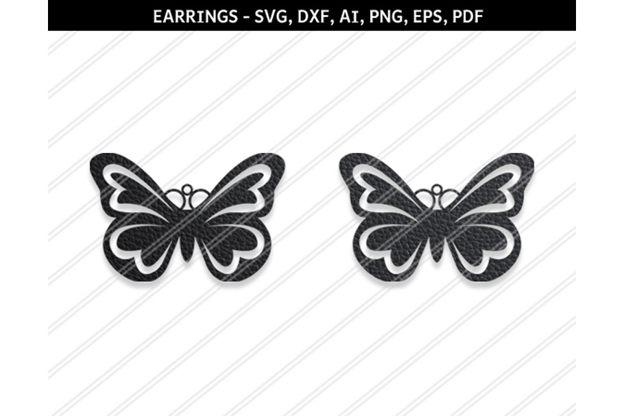 Butterfly earring svg,dxf,ai,eps,png | Custom-Designed Graphic Objects
