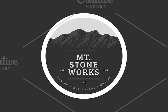Mountain / Stone Work Logo Template in Logo Templates - product preview 1