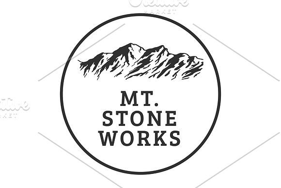 Mountain / Stone Work Logo Template in Logo Templates - product preview 3