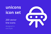 Unicons Icon Set - 200 line icons