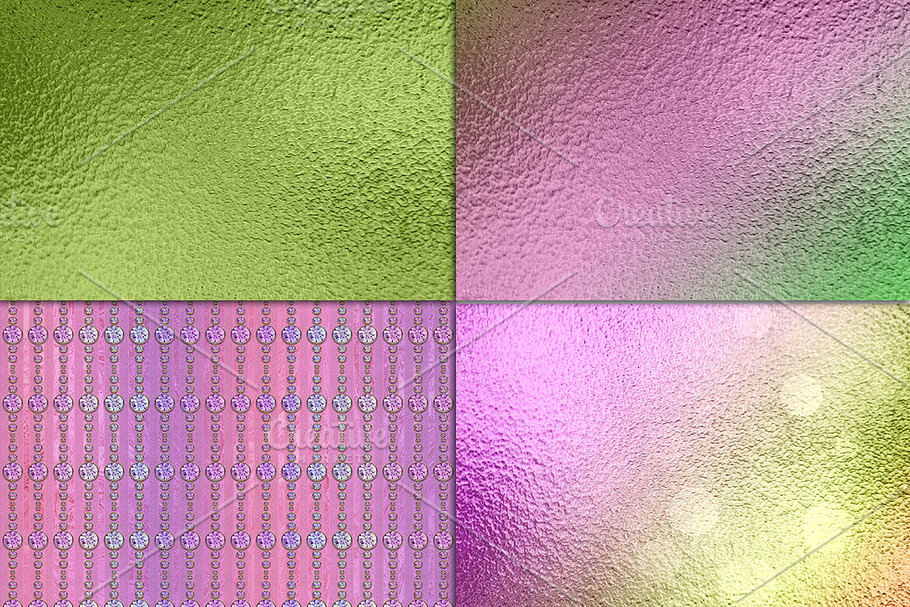 20 BRIGHT TEXTURES GREEN PINK