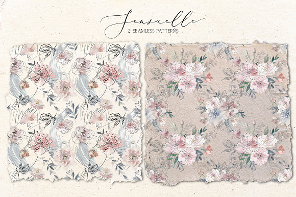 Sensuale Watercolor Floral Clipart in Illustrations - product preview 11