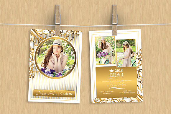 Graduation Announcement Card in Postcard Templates - product preview 1