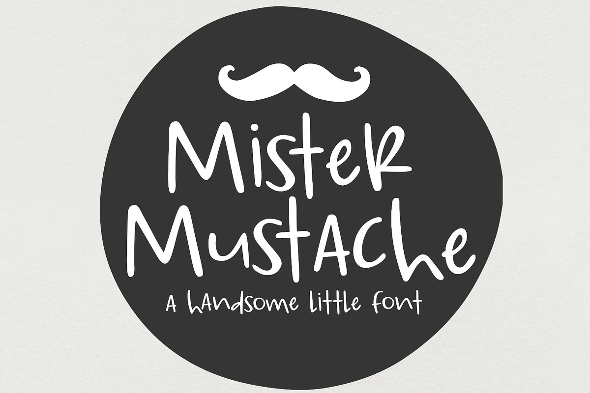 NEW Font!! Mister Mustache  in Display Fonts - product preview 8