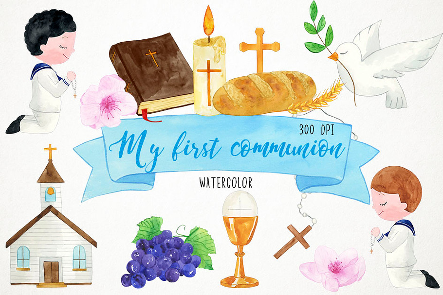 Boy First Communion Clipart