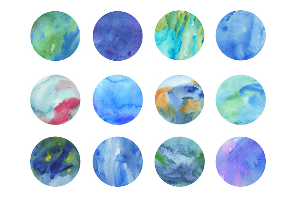 Blue Watercolor Textures - Volume 1 in Textures - product preview 1