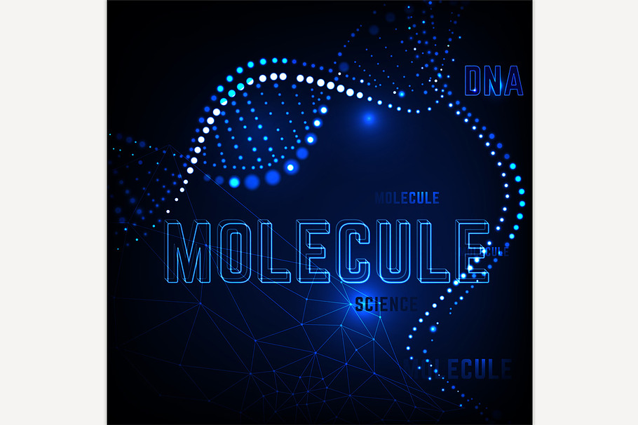 Molecule Background Image in Illustrations - product preview 8