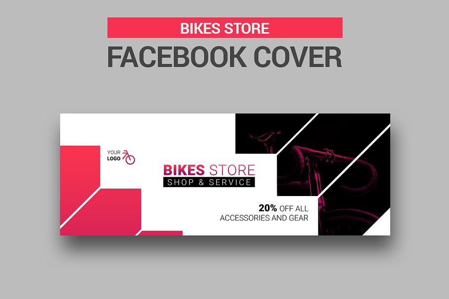 Bicycle Facebook Cover in Facebook Templates - product preview 8