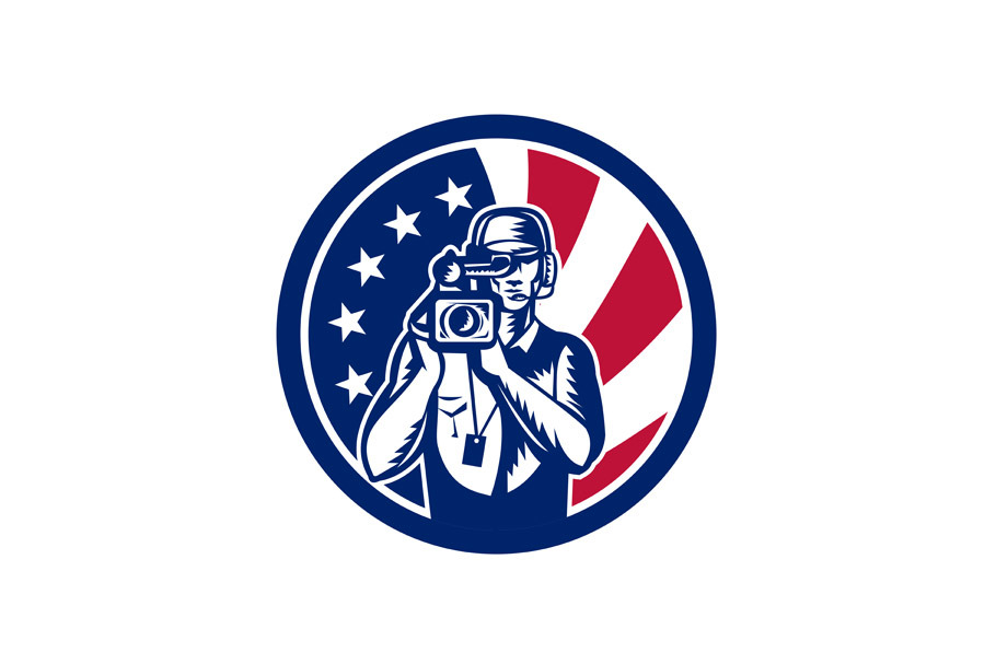 American Cameraman USA Flag Icon