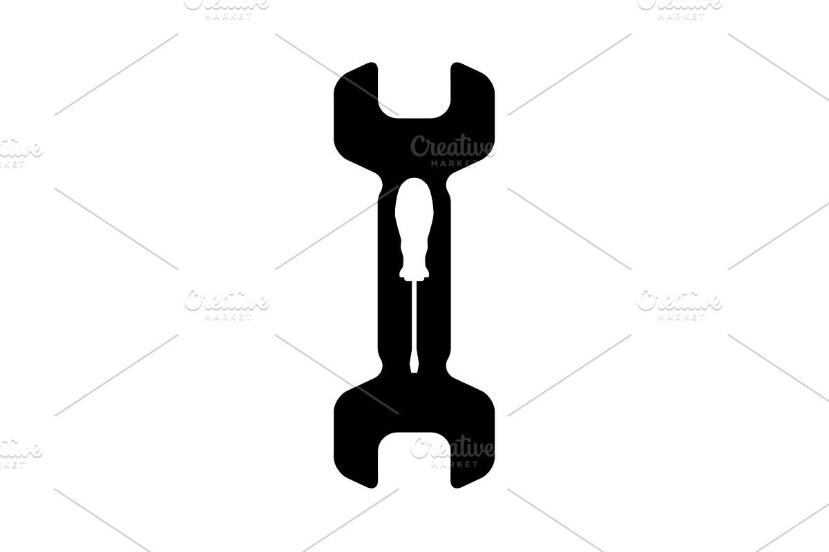 Simple Tools or Repair Icon black  in Graphics - product preview 8