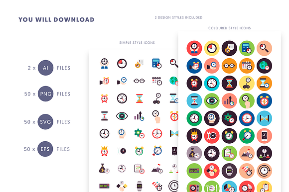 Time Flat Icons in Infographic Icons - product preview 10