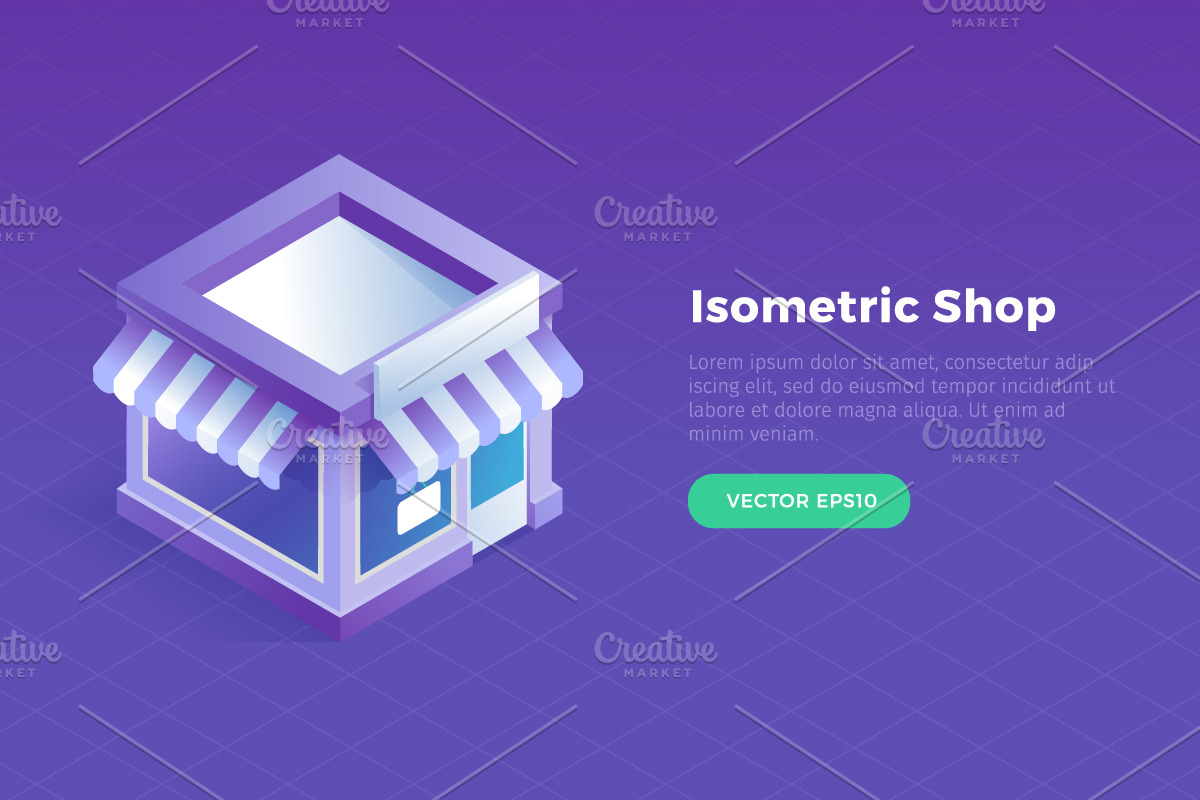 Shop Isometric in Illustrations - product preview 8