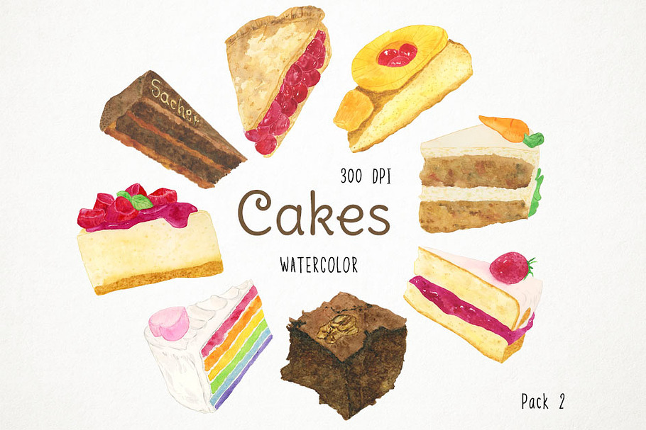 Cakes Clipart Pack 2