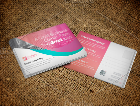 Post-Card Template in Postcard Templates - product preview 3