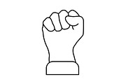 Fist line icon. vector illustration 