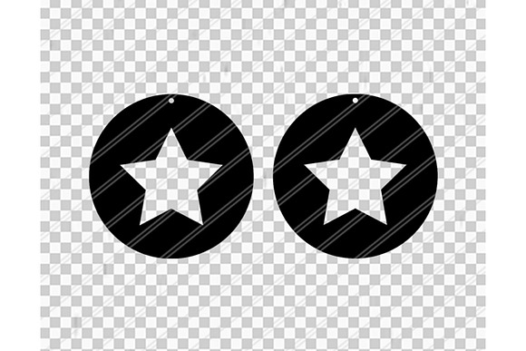 Star earrings svg,dxf,ai,eps,png in Objects - product preview 1
