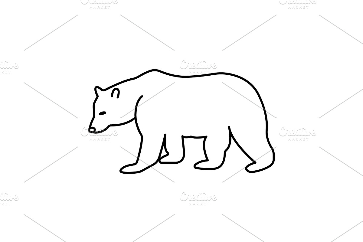 Bear symbol - vector illustration  in Graphics - product preview 8