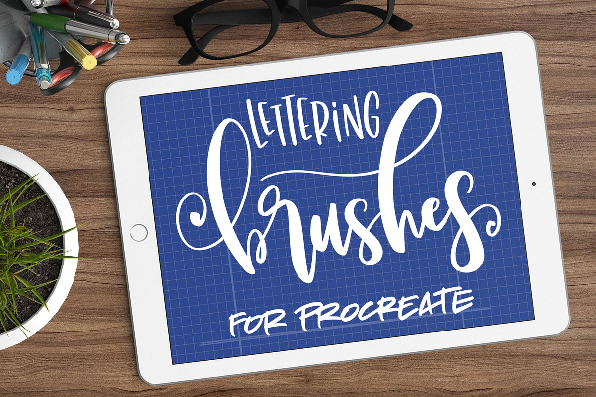 Nine Procreate Brushes for Lettering in Photoshop Brushes - product preview 8
