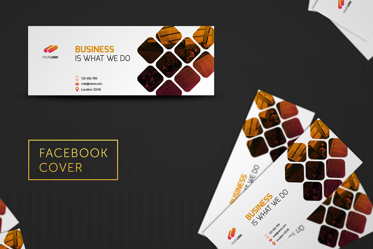 Business Facebook Cover in Facebook Templates - product preview 8