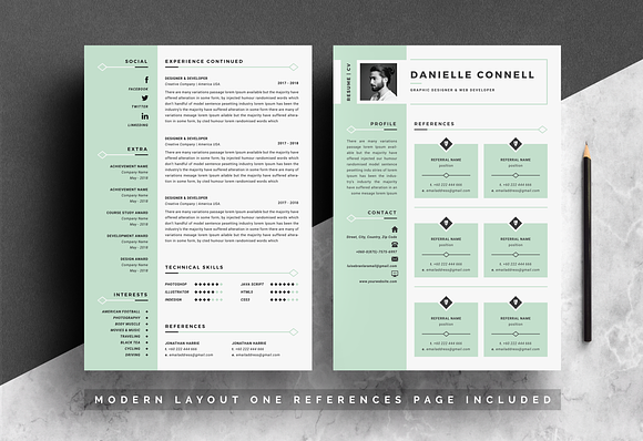 Word Resume Template & Cover Letter in Letter Templates - product preview 1