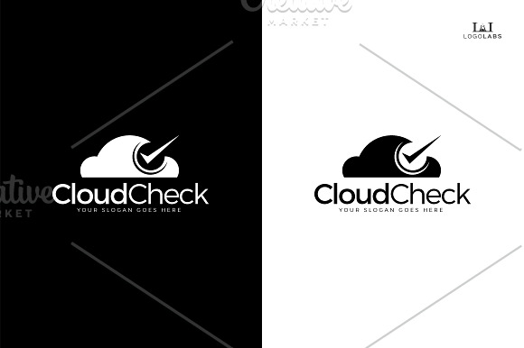 Cloud Check Logo in Logo Templates - product preview 1