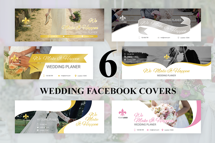 Wedding Facebook Covers in Facebook Templates - product preview 8