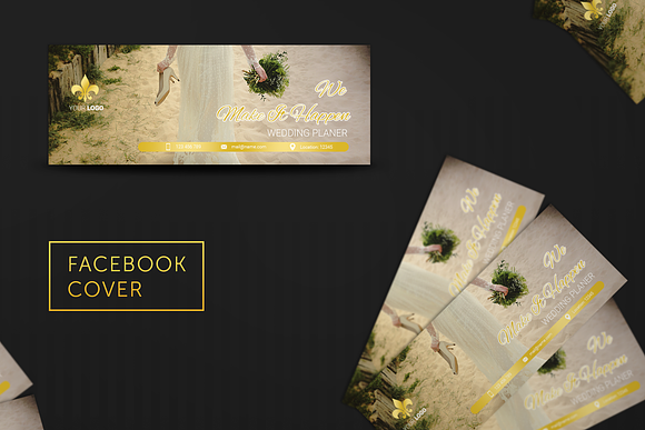 Wedding Facebook Covers in Facebook Templates - product preview 1